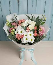 Букет цветов из:  Розы, Лизиантусы и Хризантемы в Татарке