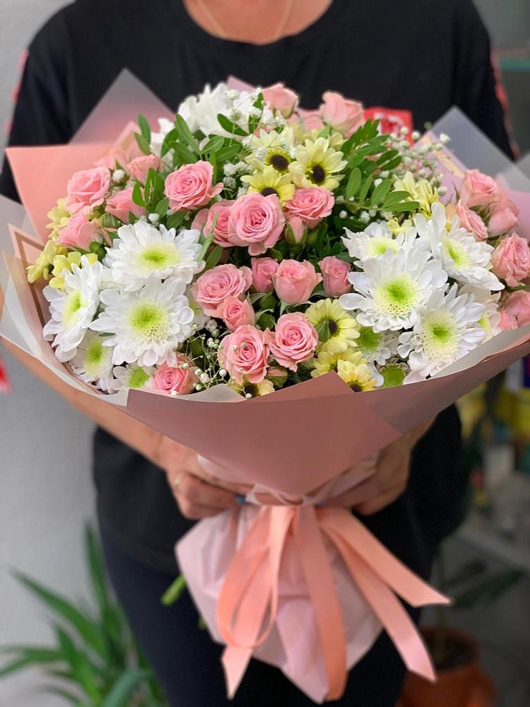 Букет цветов из: Розы и Хризантемы в Татарке