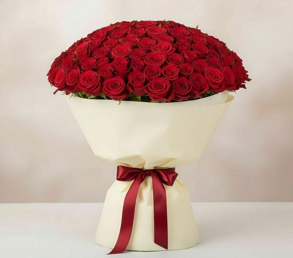Букет 101 Красная роза Милано в Татарке