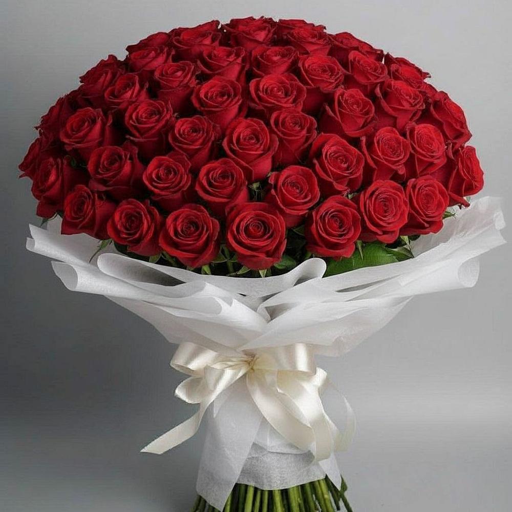 Букет 101 Красная роза Блэк Мэджик в Татарке