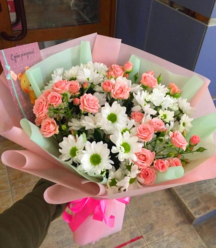 Букет цветов из: Розы и Хризантемы в Татарке