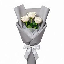 Букет 3 белые розы #REPLACE_PRED# Татарке