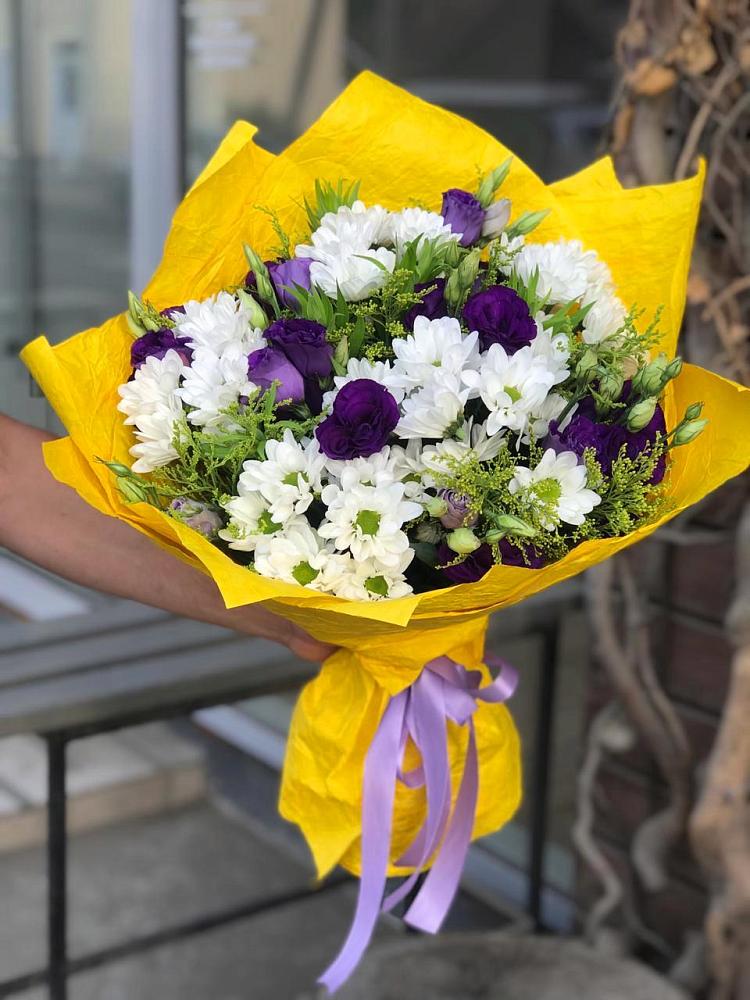 Букет цветов из: Ирисы, Хризантемы и Ромашки в Татарке