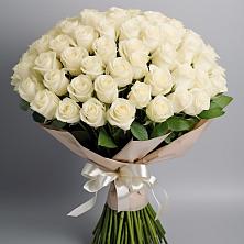 Букет 101 беля роза Белоснежка в Татарке