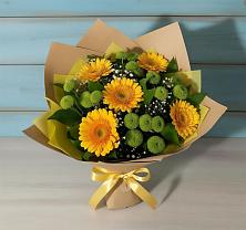 Букет цветов из:  Герберы и Хризантемы в Татарке