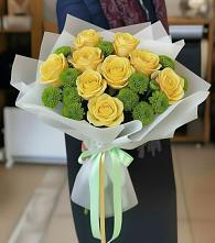 Букет цветов из:  Хризантемы и Розы в Татарке