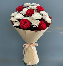 Букет цветов из:  Розы и Хризантемы в Татарке