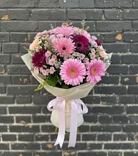 Букет цветов из:  Герберы и Хризантемы в Татарке